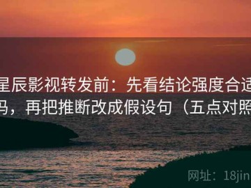 星辰影视转发前：先看结论强度合适吗，再把推断改成假设句（五点对照）