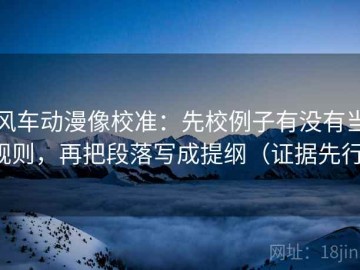 风车动漫像校准：先校例子有没有当规则，再把段落写成提纲（证据先行）